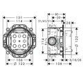 71345000S Set HG Novus Loop смеситель для ванны (71345000+01800180) 71345000S