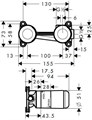 72111000S Set HG Talis S смеситель для раковины из стены (72111000+13622180) 72111000S