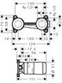 72528000S Set HG Rebris S смеситель для раковины настенный 2 отв. (72528000+13622180) 72528000S