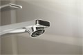 72557000 Rebris E Смеситель для раковины 110, однорычажный, со сливным гарнитуром, хром 72557000