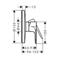 72667670S Set HG Rebris S смеситель для душа (72667670+01800180), матовый черный 72667670S