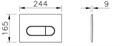 Root Round панель смыва, золото 740-2224