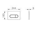 Панель смыва Root Round, хром 740-2280