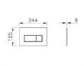 Панель смыва Root Square, белая 740-2300