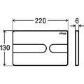 Prevista Панель смыва для унитазов Visign for style 23, пластик, хром, модель 8613.1 773052