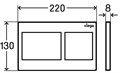Prevista Панель смыва для унитазов Visign for style 21, пластик альп белый, модель 8611.1 773250