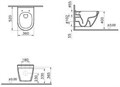 S50 Rim-Ex подвесной безободковый унитаз VITRA (НУЖНА КРЫШКА 801-003-019, 72-003-309) 7740B003-0075