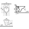 Подвесной унитаз S10 SpinFlush, безободковый (НУЖНА КРЫШКА 805-003-009; 84-003-019; 800-003-709) 7855B003-0075