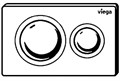 Prevista Панель смыва для унитазов Visign for Style 20, пластик, матовый черный, модель 8610.1 796389