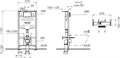 Комплект безободкового унитаза S20 с инсталляцией, кнопка хром Vitra 9004B003-7207