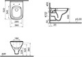 Комплект безободкового унитаза S20 с инсталляцией, кнопка хром Vitra 9004B003-7207