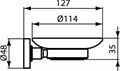 A9122XG IOM Мыльница с держателем, матовое стекло, с крепежом A9122XG