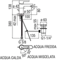 ABC смеситель для раковины AB87118/1CR