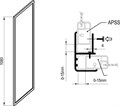 Душевая стенка Ravak Supernova APSS-80 940403R2Z1 профиль Черный стекло Transparent 940403R2Z1