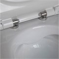 AQ0700-00 ПОЛАРИС унитаз подвесной безободковый, белый 360*518*360 мм, крышка-сиденье с механизмом плавного закрывания из дюропласта, крепеж AQ0700-01