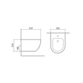 AQ1016-MB ЕВРОПА Биде подвесное 510*355*311, цвет черный матовый AQ1016-MB