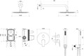 БЕТТА Set 3 в 1 душевой комплект 2 режима, матовый черный AQ1172MB