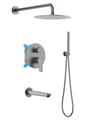 БЕТТА Set 4 в 1 душевой комплект 3 режима, оружейная сталь AQ1173BGM