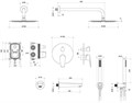 БЕТТА Set 4 в 1 душевой комплект 3 режима AQ1173CR