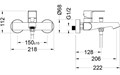 ОБЕРОН смеситель для ванны AQ1240CR