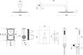 ОБЕРОН Set 3 в 1 душевой комплект 2 режима AQ1272CR