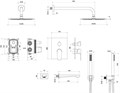 ОБЕРОН Set 4 в 1 душевой комплект 3 режима AQ1273CR