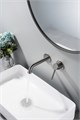 ЕВРОПА смеситель для раковины настенный 2 отв. (внешняя и скрытая часть), оружейная сталь AQ1313BGM