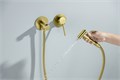 ЕВРОПА комплект для гигиенического душа встроенный 2 отв. (смеситель + гигиеническая лейка + шланг), шлиф. золото AQ1319BG