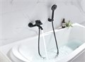 ЕВРОПА смеситель для ванны с душевым набором 3jet, матовый черный AQ1349MB
