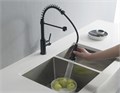 ЕВРОПА смеситель для кухни 2 jet (профессиональный), матовый черный AQ1387MB