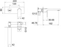 ЛИРА смеситель для раковины настенный (внешняя и скрытая часть) AQ1413CR