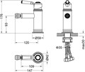 КЛАССИК смеситель для биде, полир. золото AQ1518PG
