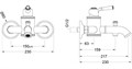 КЛАССИК смеситель для ванны, полир. золото AQ1540PG