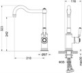 КЛАССИК смеситель для кухни, полир. золото AQ1580PG