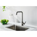ЛУГАНО смеситель для кухни (квадратный излив), оружейная сталь AQ1781BGM