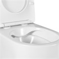 AQ1901-MW ЕВРОПА Унитаз подвесной безободковый 525*360*320мм, тонкое сиденье с механизмом плавного закрывания, крепеж, цвет матовый белый AQ1901-MW