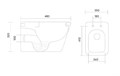 Унитаз подвесной безободковый AQUATEK ДЕЛЬТА 480 x 350 x 320 мм + тонкое сиденье с механизмом плавного закрывания (ПРОДАЖИ ИЗ НАЛИЧИЯ) AQ1911-00