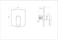 АЛЬФА смеситель для душа (внешняя и скрытая часть) AQ1966CR