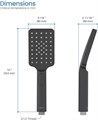 ЛИРА ручной душ Select 80 3 jet, матовый черный AQ2005MB