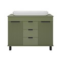 ENFIDA -100 Тумба напольная 3 ящ. зеленая мат. эмаль + раковина УТ000022697 ENFIDA -100 Тумба напольная 3 ящ. зеленая мат. эмаль + раковина УТ000022697