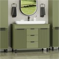 ENFIDA -100 Тумба напольная 3 ящ. зеленая мат. эмаль + раковина УТ000022697 ENFIDA -100 Тумба напольная 3 ящ. зеленая мат. эмаль + раковина УТ000022697