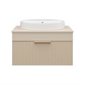 ENFIDA - 70 Тумба подвесная бежевая мат. эмаль 1 ящ. + раковина УТ000014443