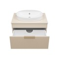 ENFIDA - 70 Тумба подвесная бежевая мат. эмаль 1 ящ. + раковина УТ000014443