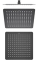 квадратный верхний душ 300*300*2 мм, матовый черный AQ2074MB