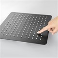 квадратный верхний душ 300*300*2 мм, матовый черный AQ2074MB