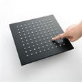 квадратный верхний душ 250*250*7 мм, матовый черный AQ2076MB
