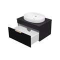 ENFIDA - 70 Тумба подвесная черная мат. эмаль 1 ящ. + раковина УТ000015094 ENFIDA - 70 Тумба подвесная черная мат. эмаль 1 ящ. + раковина УТ000015094