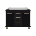 ENFIDA -100 Тумба напольная 3 ящ. черная мат. эмаль + раковина УТ000015095 - фото 38076