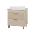 ENFIDA - 70 Тумба напольная 2 ящ. бежевая мат. эмаль + раковина УТ000015614 - фото 38080