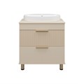 ENFIDA - 70 Тумба напольная 2 ящ. бежевая мат. эмаль + раковина УТ000015614 - фото 38081